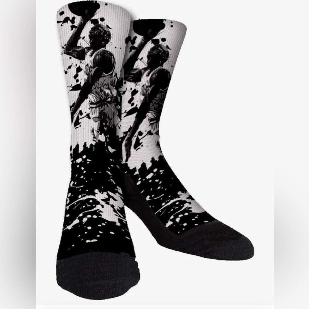 Jordan Black and White Athletic Socks